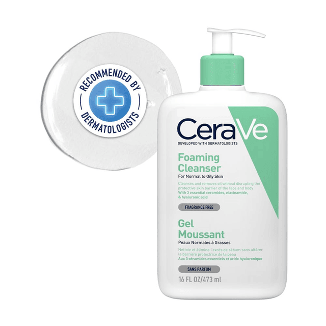 Foaming Cleanser For Normal To Oily Skin (473ml) - Dermatologist-Developed | Non-Comedogenic & Fragrance-Free