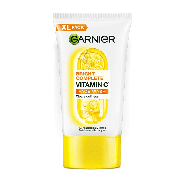 Garnier Bright Complete Vitamin C Face Wash | Brightening & Glowing Skin | Daily Cleanser | 160g