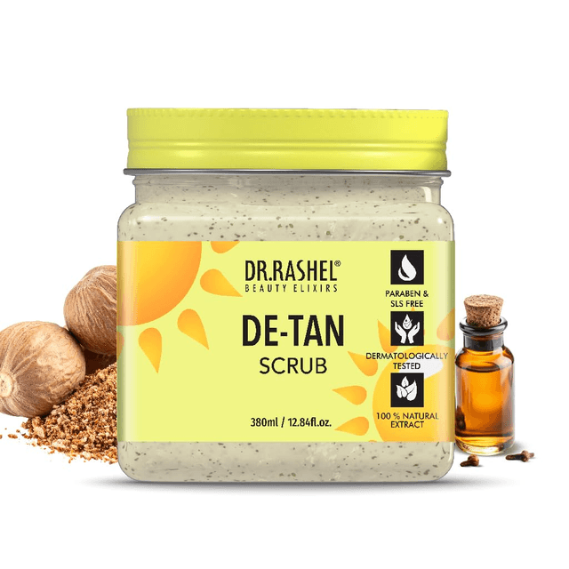 DR.RASHEL De-Tan Scrub For Face & Body | Deep Exfoliation | 380ml
