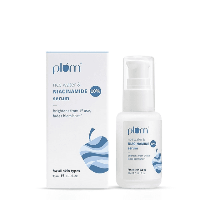 Plum 10% Niacinamide Serum with Rice Water | Oil Control & Brightening | 30ml
