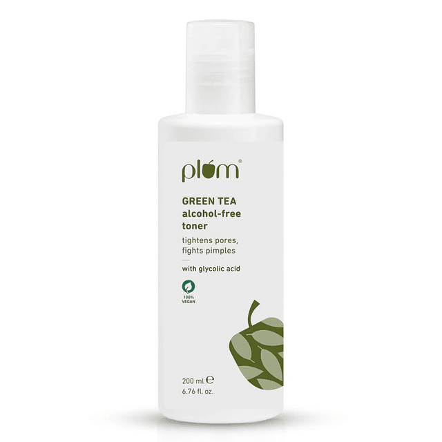 Green Tea Face Toner For Oily, Acne-Prone Skin | With Glycolic Acid | Alcohol-Free | Fights Pimples | Tightens Pores | Controls Oil | Gently Exfoliates Dead Skin Cells | Women & Men | 200ml