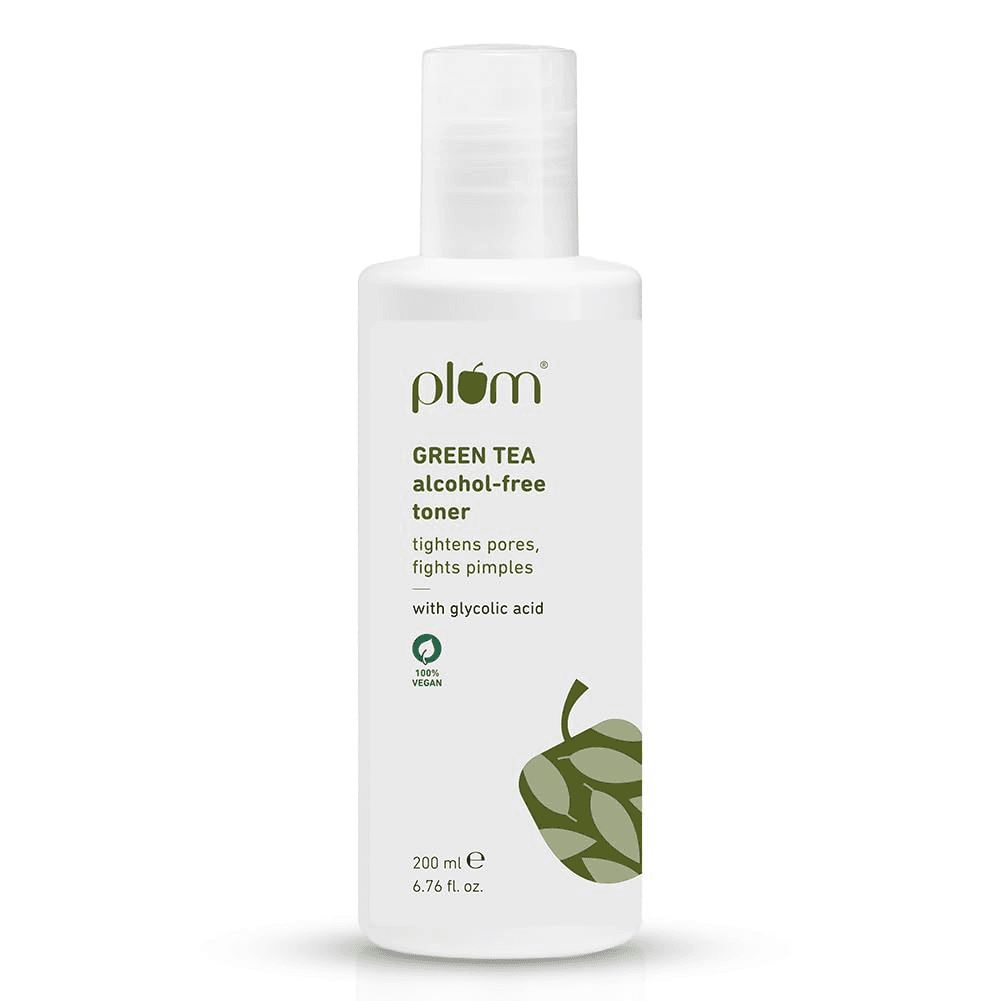 Green Tea Face Toner For Oily, Acne-Prone Skin | With Glycolic Acid | Alcohol-Free | Fights Pimples | Tightens Pores | Controls Oil | Gently Exfoliates Dead Skin Cells | Women & Men | 200ml